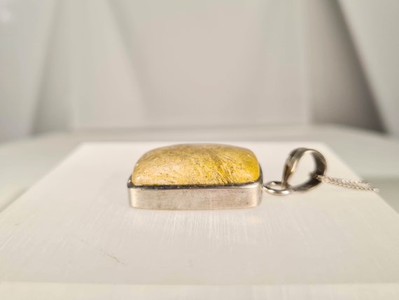 Coral Fossil Agate Pendant: Sterling Silver Neckl… - image 5