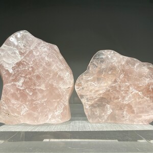 2 Pieces | Lot of A-Grade Rose Quartz Tumbled Stones | Crystal Slabs | Polished Clusters | Meditation | Healing | Love Stone | Chakra