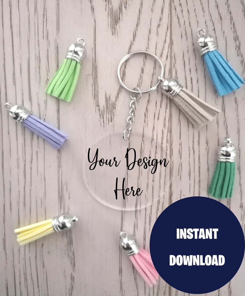 Download Acrílico Keyring Mock up / Maqueta de llavero / Key Fob Mock | Etsy