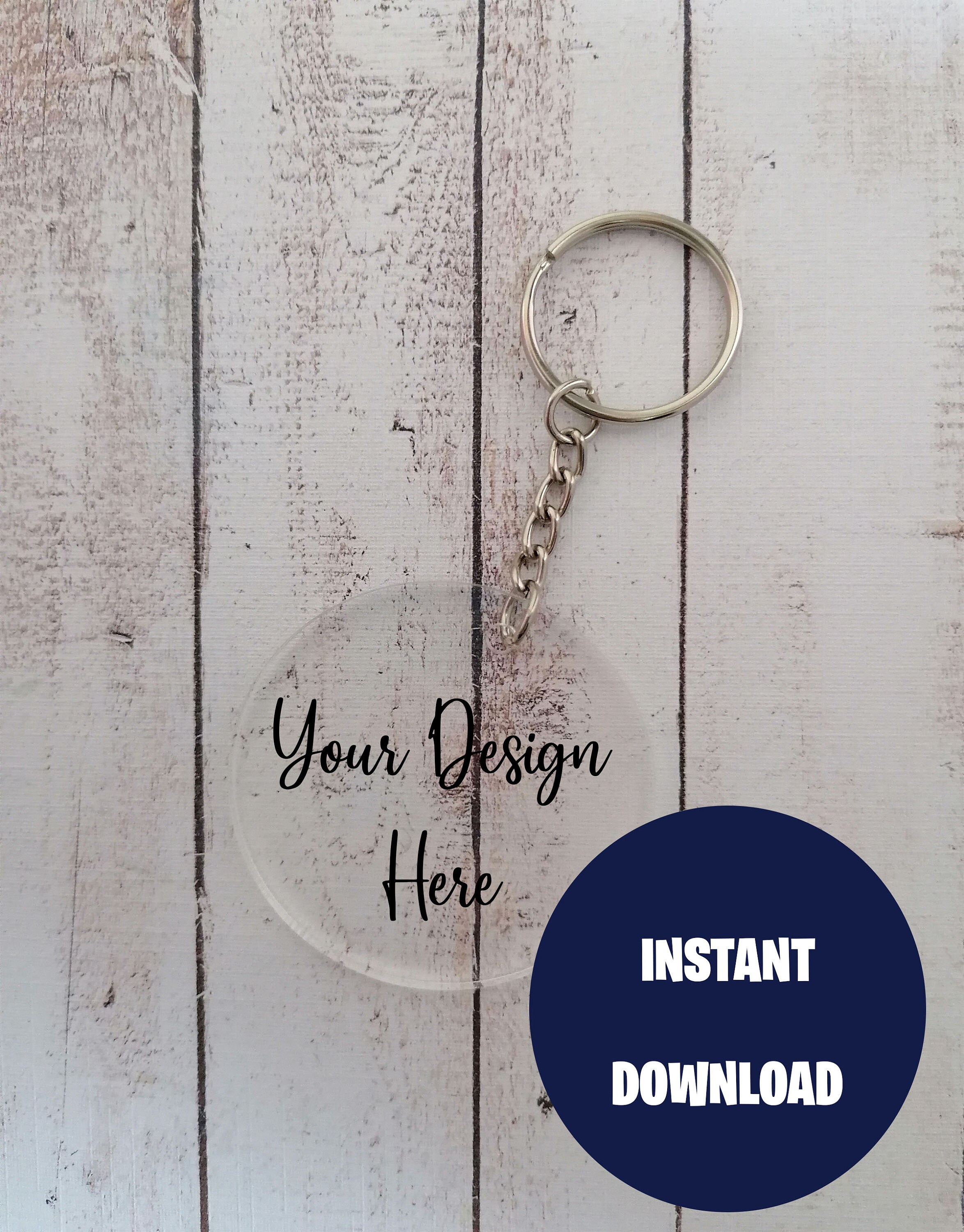 Acrylic Keyring Mock Up/ Keyring Mockup/ Key Fob Mock up / Personalised