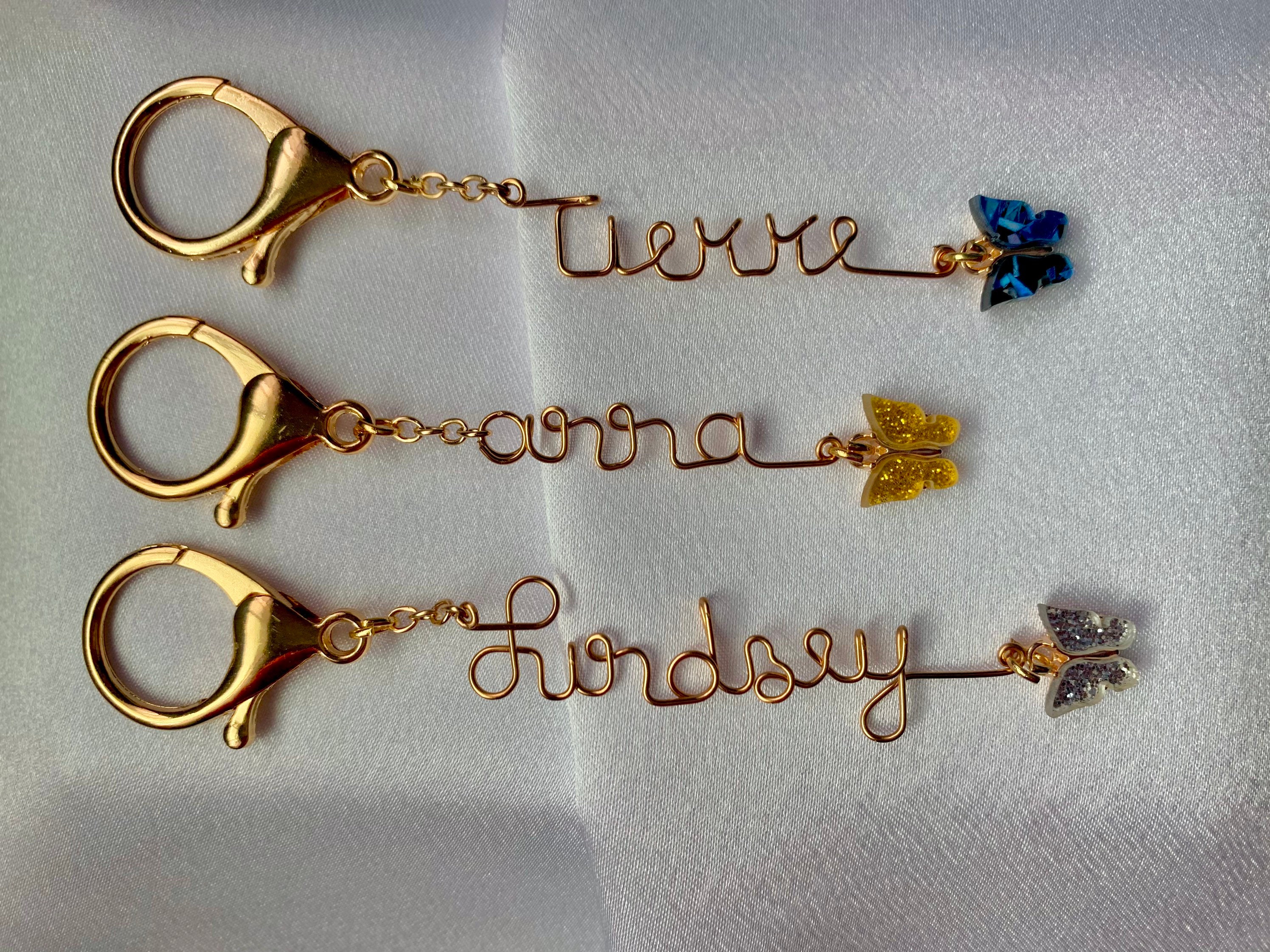 Custom Wire Name Keychain/ custom keychain / personalized Etsy