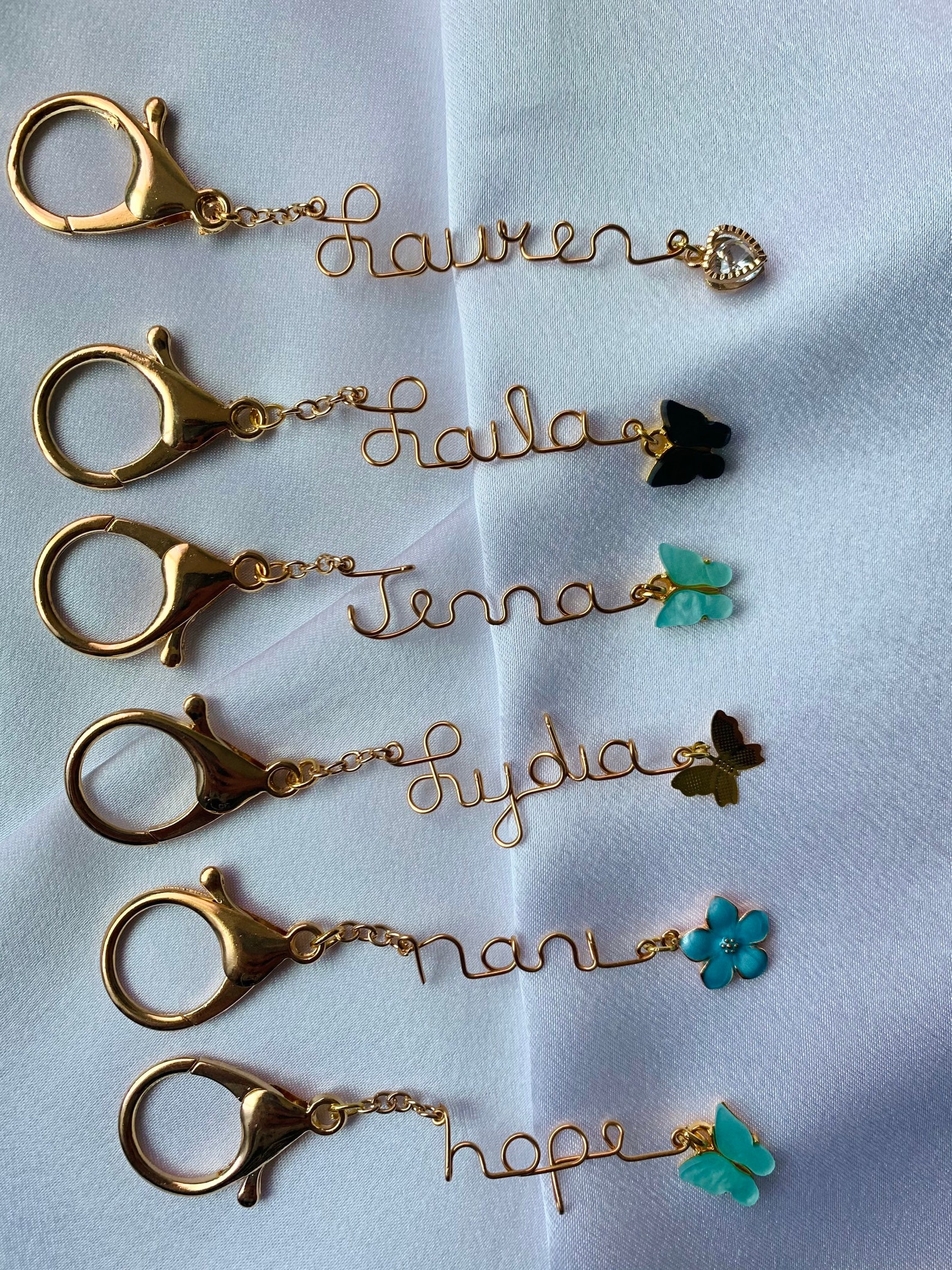 Custom Wire Name Keychain/ custom keychain / personalized Etsy