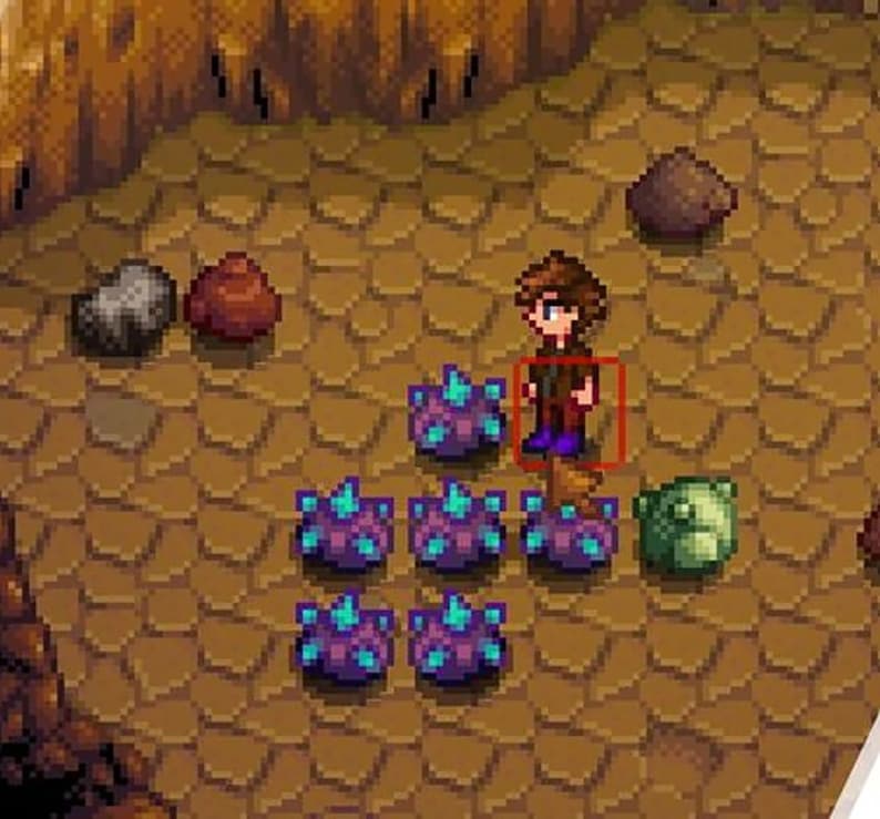 Stardew Valley Handpainted Iridium Node Gift Desk Etsy