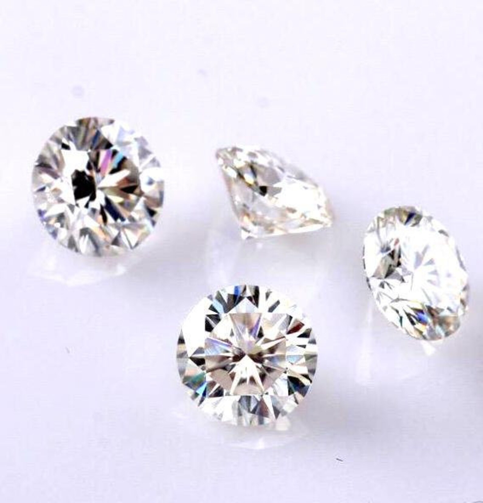 Moissanite Cut Round Cabochon Pair 7x7x4 Mm Moissanite - Etsy Australia