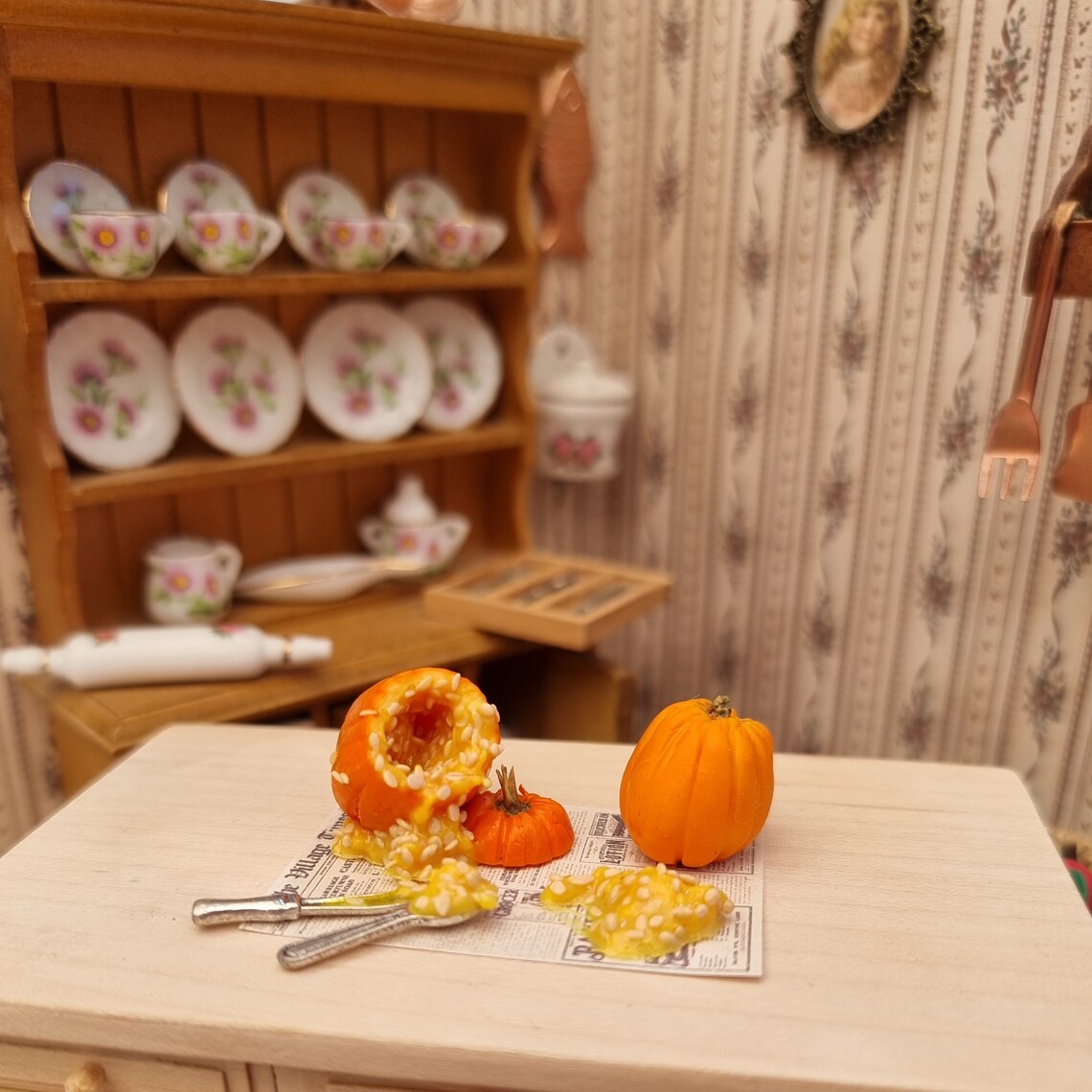 Dollhouse Miniature Halloween Kürbis Küche Essen 1:12 Miniatur | Etsy