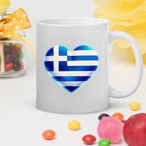 Greece Flag 11oz Glossy Tea Coffee Mug