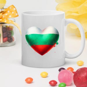 Bulgaria Flag 11oz Glossy Tea Coffee Mug