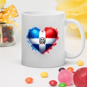 Dominican Republic Flag 11oz Glossy Tea Coffee Mug Cup