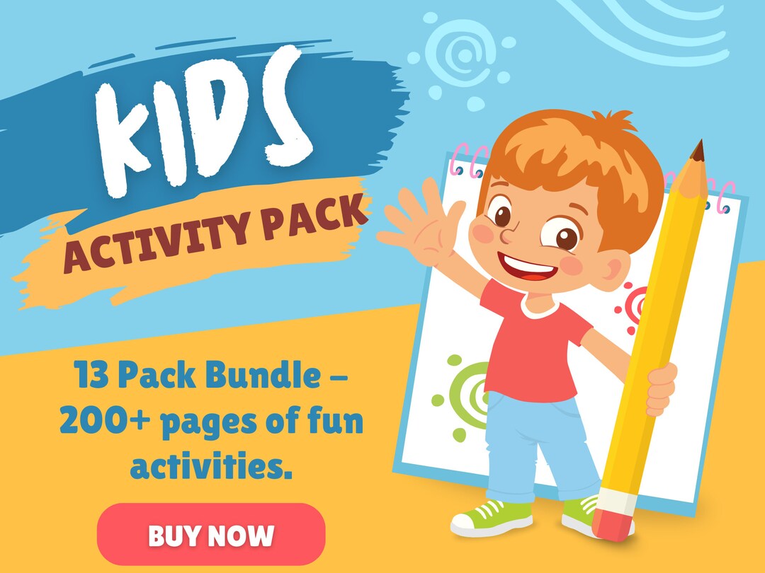 Fun Kids Activity Educational Games Bundle - 200+ Pages of Non-stop Fun ...