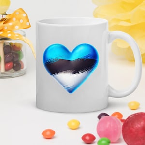 Estonia Flag 11oz Glossy Tea Coffee Mug Cup
