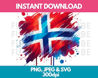 ノルウェー国旗 SVG: オリジナルカラー、商用利用可 (デジタルファイル