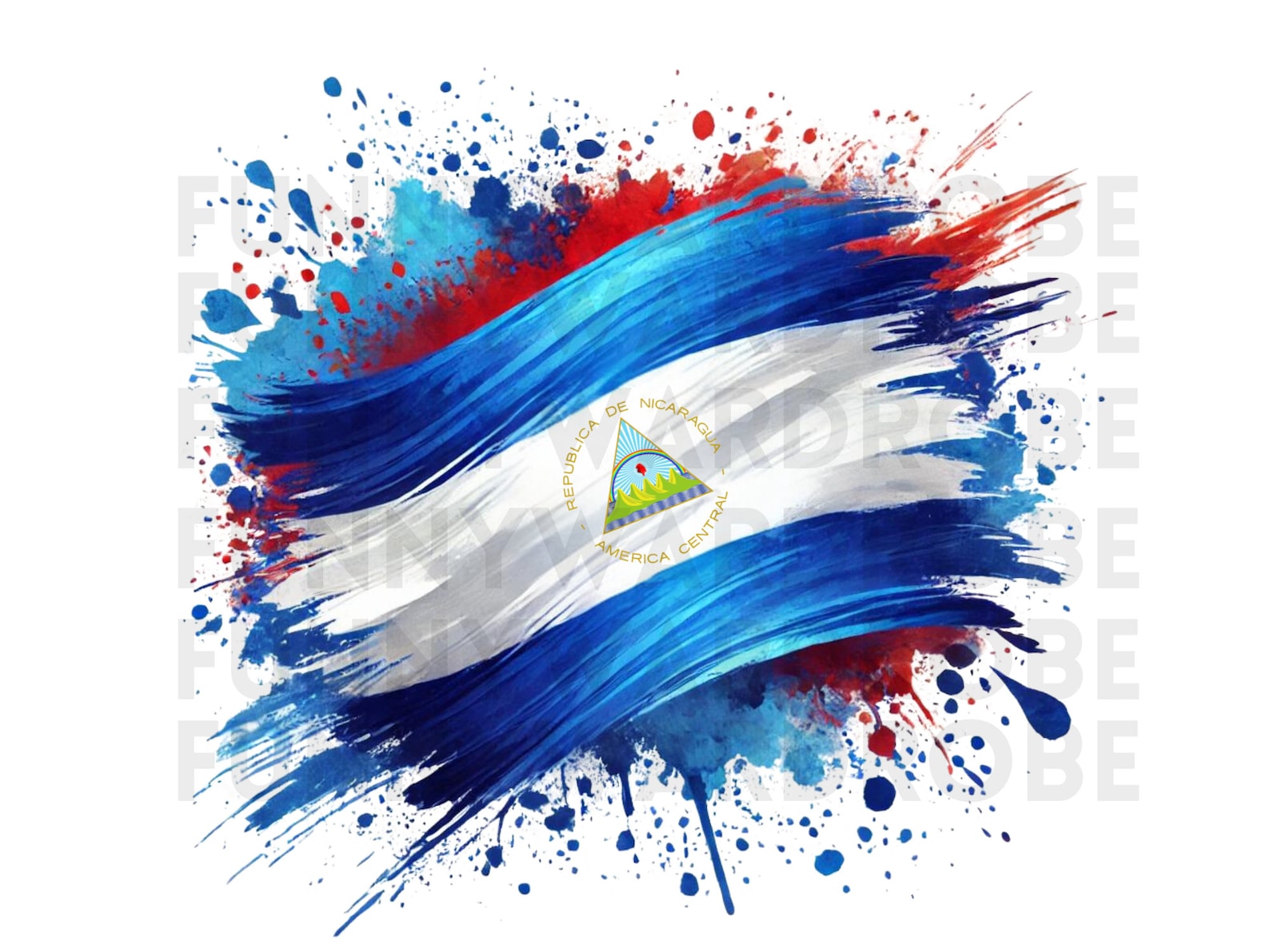 Nicaragua Flag Watercolor Effect PNG SVG JPG Digital Clipart Clip Art nicaragua-flag-watercolor-effect-png-svg-jpg-digital-clipart-clip-art