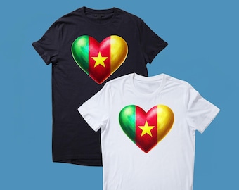 Kamerun Flagge Drucken Unisex T-Shirt TShirt T-Shirt Top