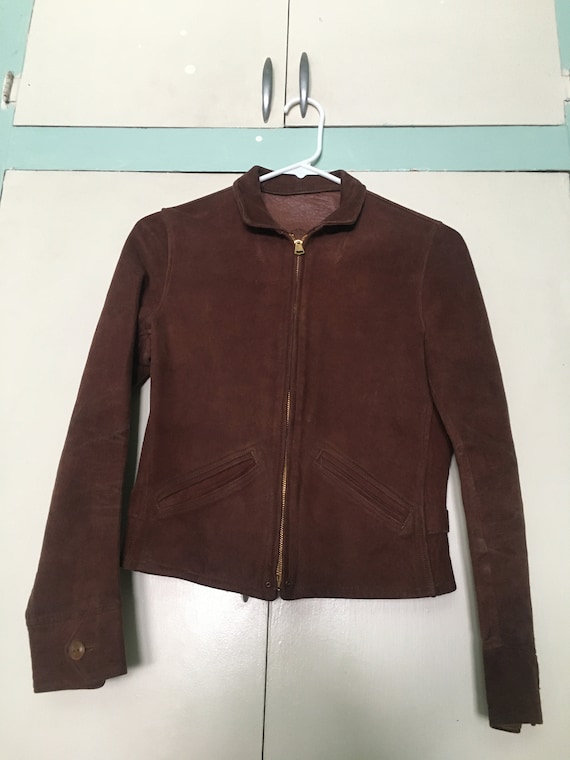 1930s Lawrence Leathers Suede Jacket XS Womens