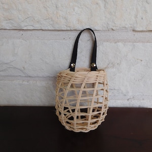 Hanging Garlic Storage Basket, Handwoven, hanging basket, vegetable basket