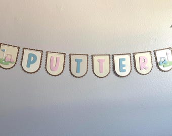 Our Little Putter Banner: Pastel Golf Baby Shower Decor