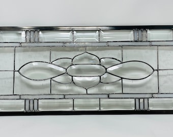 Beveled stained glass panel