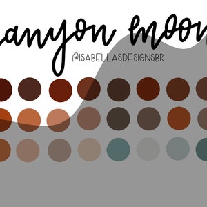 canyon moon palette / instant download