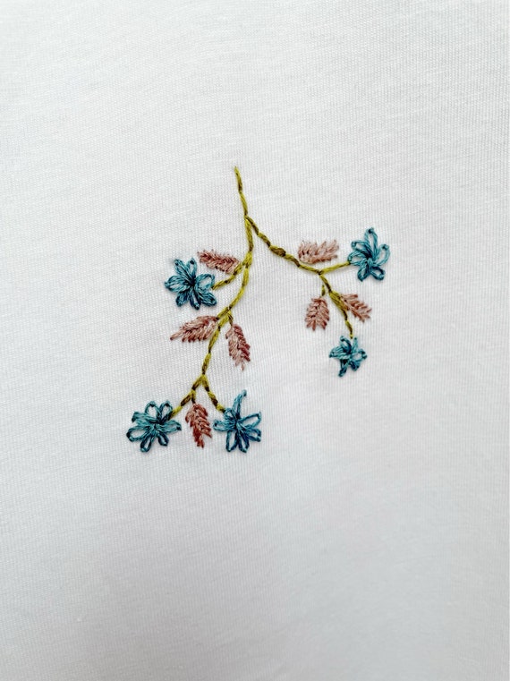 トップス tyn.TGOR Flower embroidery shirt Flower Embroidery T-Shirt for Women - T Shirts and T Shirt