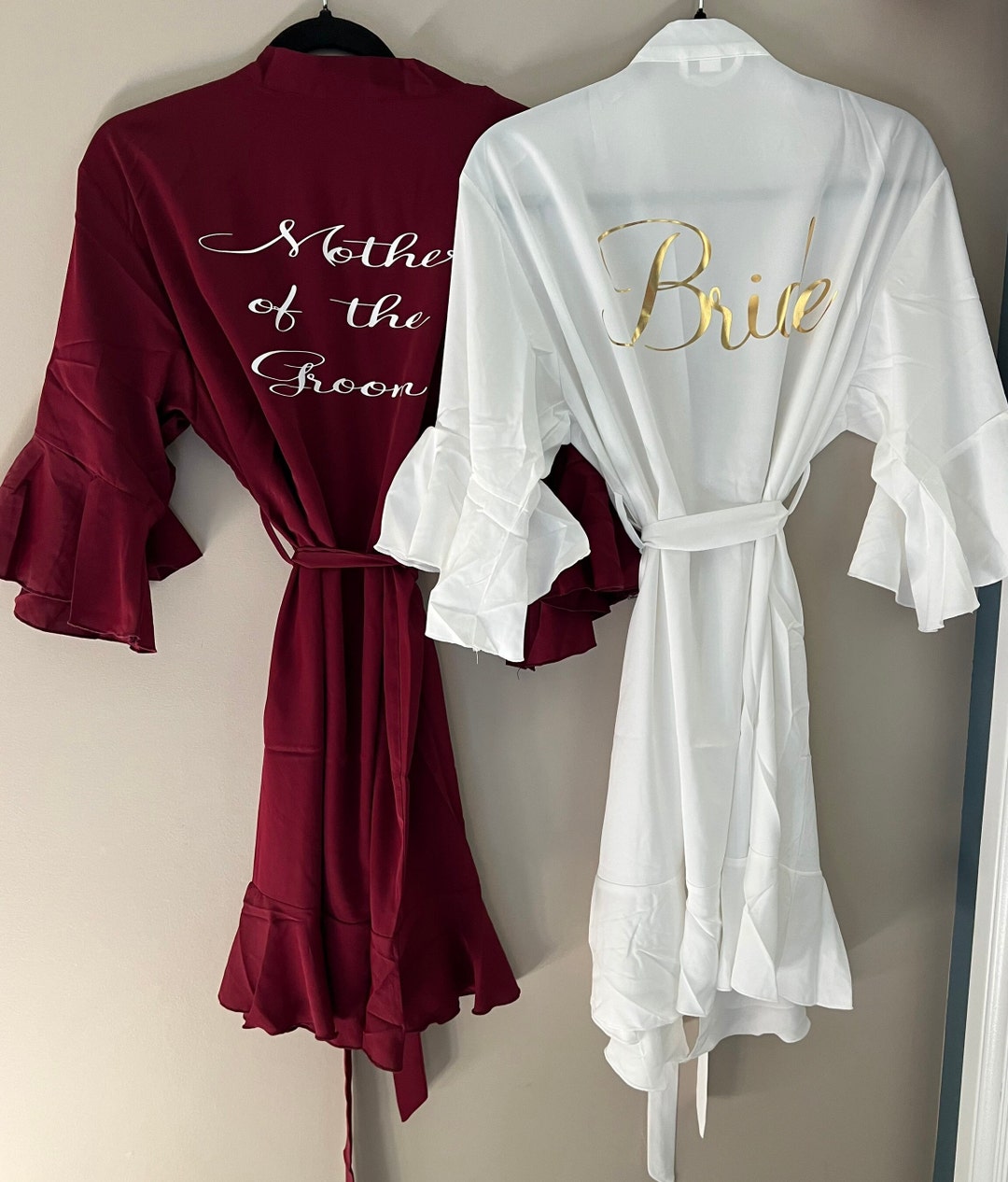 Bridal Robe Ruffle Bridesmaid Robes | Ruffle Robe | Maid of Honor | Bridal Party Robes ...