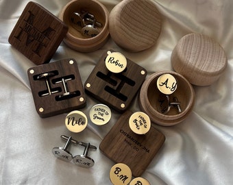 Personalized Groomsmen Gift Box, Engraved Cufflinks, Best Man Gifts,Wedding Party Favor, Custom Gift for Dad/Father/Boyfriend gifts for him