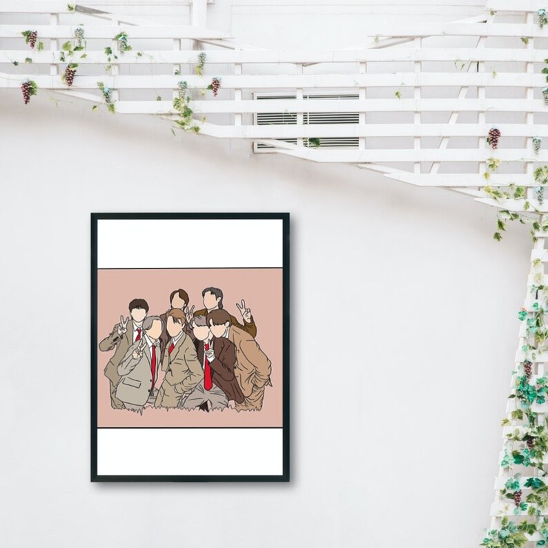 BTS Print Bts Group Print Bts Fanart Bts Printable Bts - Etsy