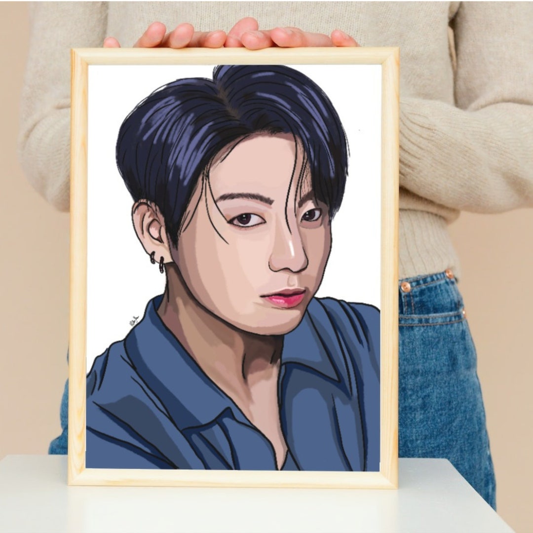 BTS Jungkook Art Print A4 BTS Print BTS Jungkook Poster - Etsy