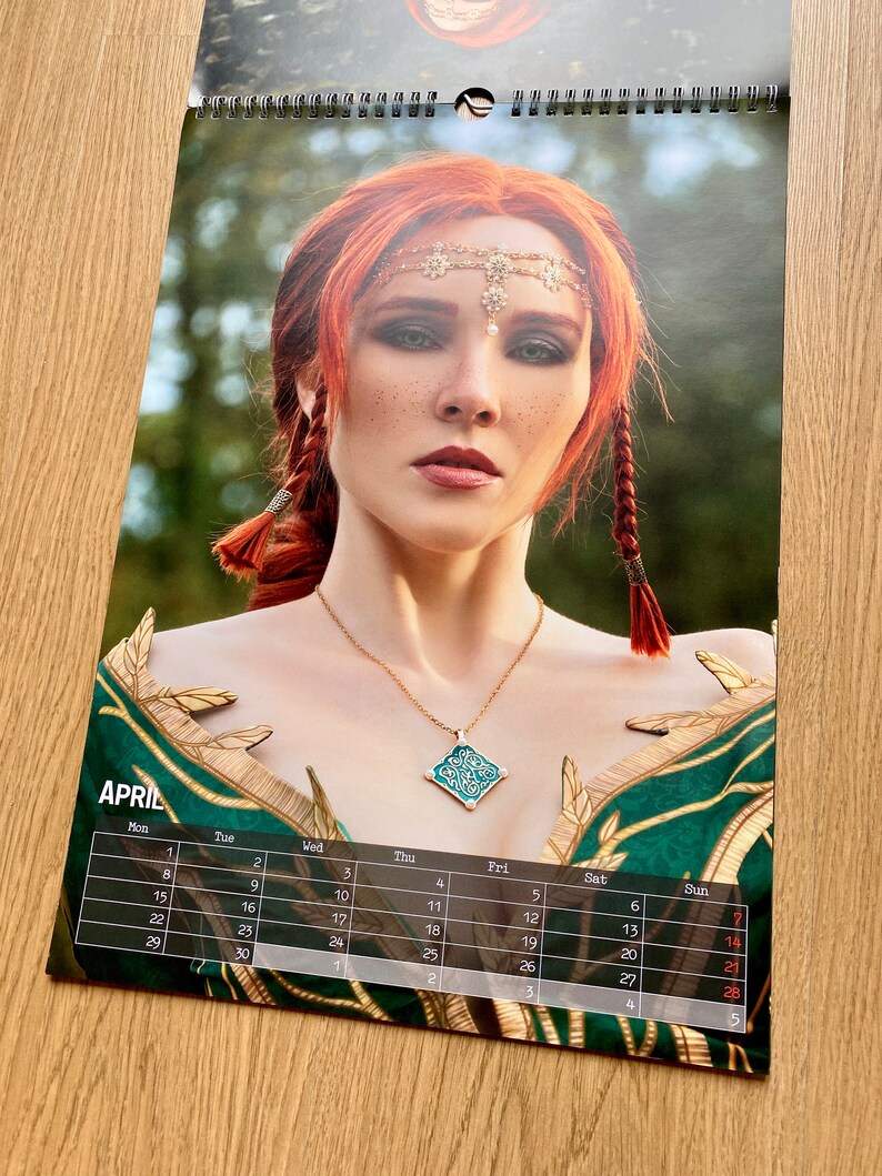 Triss Merigold Calendar 2024 witcher 3 Cosplay Only USA & Etsy Australia