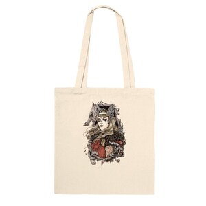 Wikinger Tote Bag - Walküre mit Wolf