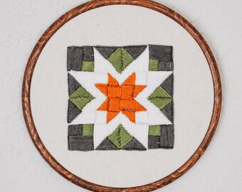 Quilt Star Embroidery Pattern
