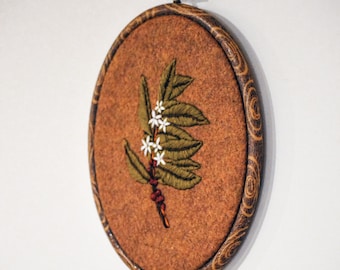 Coffee Plant Embroidery Pattern