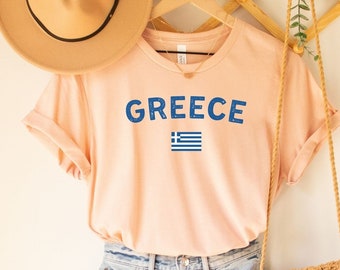 Greece Shirt, Greek American Gift, Greece Souvenir, Greece Summer Vacation Tee, Greek Clothing, South Europe, Mediterranean Sea Cruise Shirt