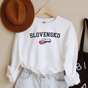 Slovensko Sweatshirt Slovakia Sweatshirt Slovak Shirt Slovakia Shirt For Women And Men Bratislava Shirt Travel Sweater Slovak American Gift