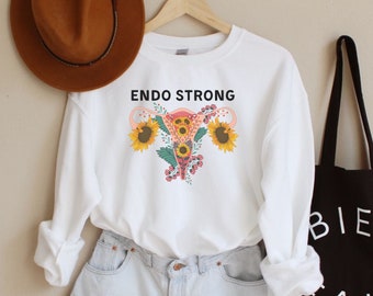 Endo Strong Shirt, Endometriosis Awareness Sweatshirt, Invisible Illness, One In Ten, Chronic Pain, Endo Sweatshirt, Endometriosis Shirt