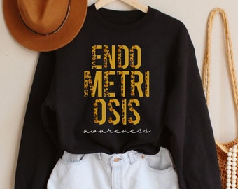 Endometriosis Awareness Shirt, One In Ten, Endometriosis Shirt, Gift For Endo Warrior, Endo Strong, Endo Awareness, Yellow Ribbon, Pcos