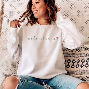 Colombiana Sweatshirt, Colombia Shirt, Gift For Colombiana, Colombian Sweatshirt, Latina Women Sweater, South America, Bogota Medellin Shirt