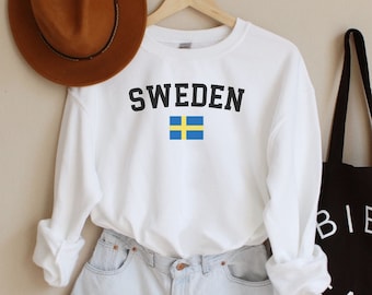 Sweden Sweatshirt, Gift For Swedish American, Sverige Shirt, Sweden Trip Shirt, Stockholm Sweater, Scandinavia Shirt, Nordic Apparel