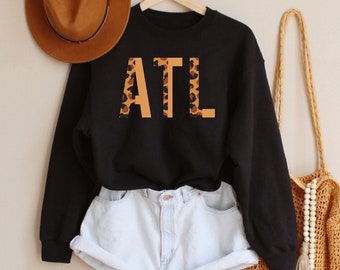 Atlanta Crewneck Sudadera para Mujeres, Camisa ATL, Regalo Georgia Peach, Ropa Atlanta, Sudadera ATL, Camisa Atlanta, Regalo Mudanza a Atlanta