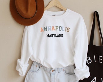 Annapolis Sweatshirt, Maryland Sweatshirt, Annapolis Shirt, Maryland Shirt, Maryland Gift, Annapolis Souvenir, State Sweatshirt