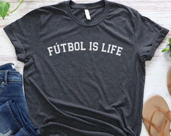 Camiseta Futbol Is Life, camiseta de fútbol, camiseta de fútbol, camiseta del equipo deportivo, camiseta de fútbol, regalo de fútbol, ropa de fútbol, camiseta del equipo escolar