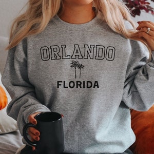 Orlando Sweatshirt, Florida Crewneck Sweatshirt, Orlando Florida Shirt For Women, Orlando Gifts, Varsity Sweater, Central Florida Pullover