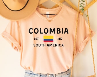 Colombia Shirt, Colombiana Shirt, Gift For Colombian, Bogota Medellin Barranquilla Cartagena Trip, Latina Women's Men's Shirt, Colombia Gift