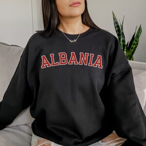 Albania Sweatshirt Shqiperia Shqipëri Southeastern Europe Trip Tirana Travel Crewneck Albanian Shirt Albania Shirt Albanian Eagle Sweater