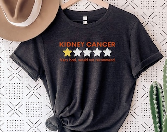 Funny Kidney Cancer Shirt, Orange March Gifts, Cancer Awareness T-Shirts, Renal Cell Carcinoma, Kidney Cancer Survivor, Orange Ribbon Tshirt