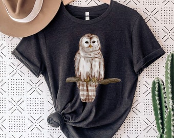 Barred Owl Shirt, Wildlife Rescue Shirt, Owl Graphic T-Shirt For Women Men, Gift For Bird Lover, Barred Owl Gift, Forest Tshirt, Woodlands