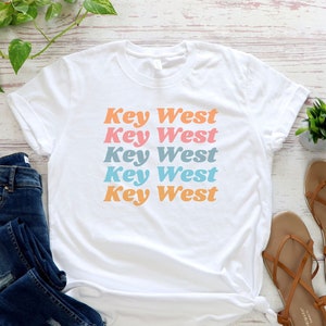 Retro Key West Shirt, Florida Road Trip, Florida Keys Shirt, Key West Road Trip, Key West Bachelorette Shirts, The Keys FL, Florida Gift