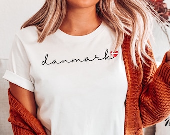 Danmark Shirt, Denmark Shirt, Gift For Danish American, Nordic Apparel, Northern Europe, Scandinavia Women Shirt, Denmark Gift, Copenhagen