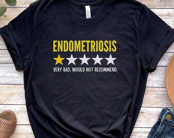 Endometriosis Awareness Shirt, One In Ten, Endometriosis Shirt, Gift For Endo Warrior, Endo Strong, Endo Awareness, Yellow Ribbon, Pcos
