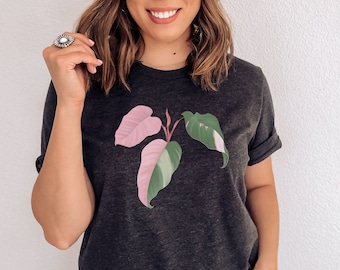 Philodendron Pink Princess, Plant Lover Shirt, Philodendron Billietiae Variegated, Houseplant T-Shirt, Plant Shirt, Philodendron Shirt