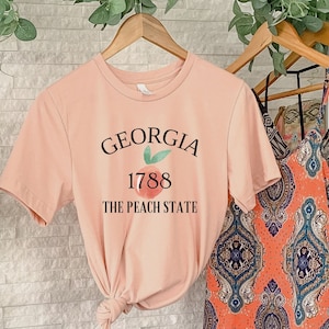 Georgia The Peach State | Georgia Girl | Atlanta Shirt | Georgia Shirt Women | Southern Country Gift | Georgia Tshirt | Georgia Tee | Ga Tee